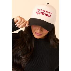 NEW Pink Lily You Had Me By Halftime Trucker Hat Football Game Day Cap